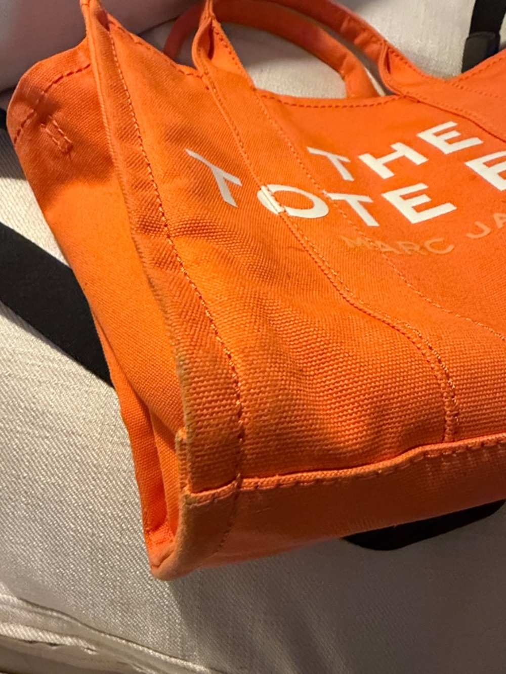 Marc Jacobs Orange Canvas 'The Tote Bag' Shoulder Tote - Picture 4 of 8